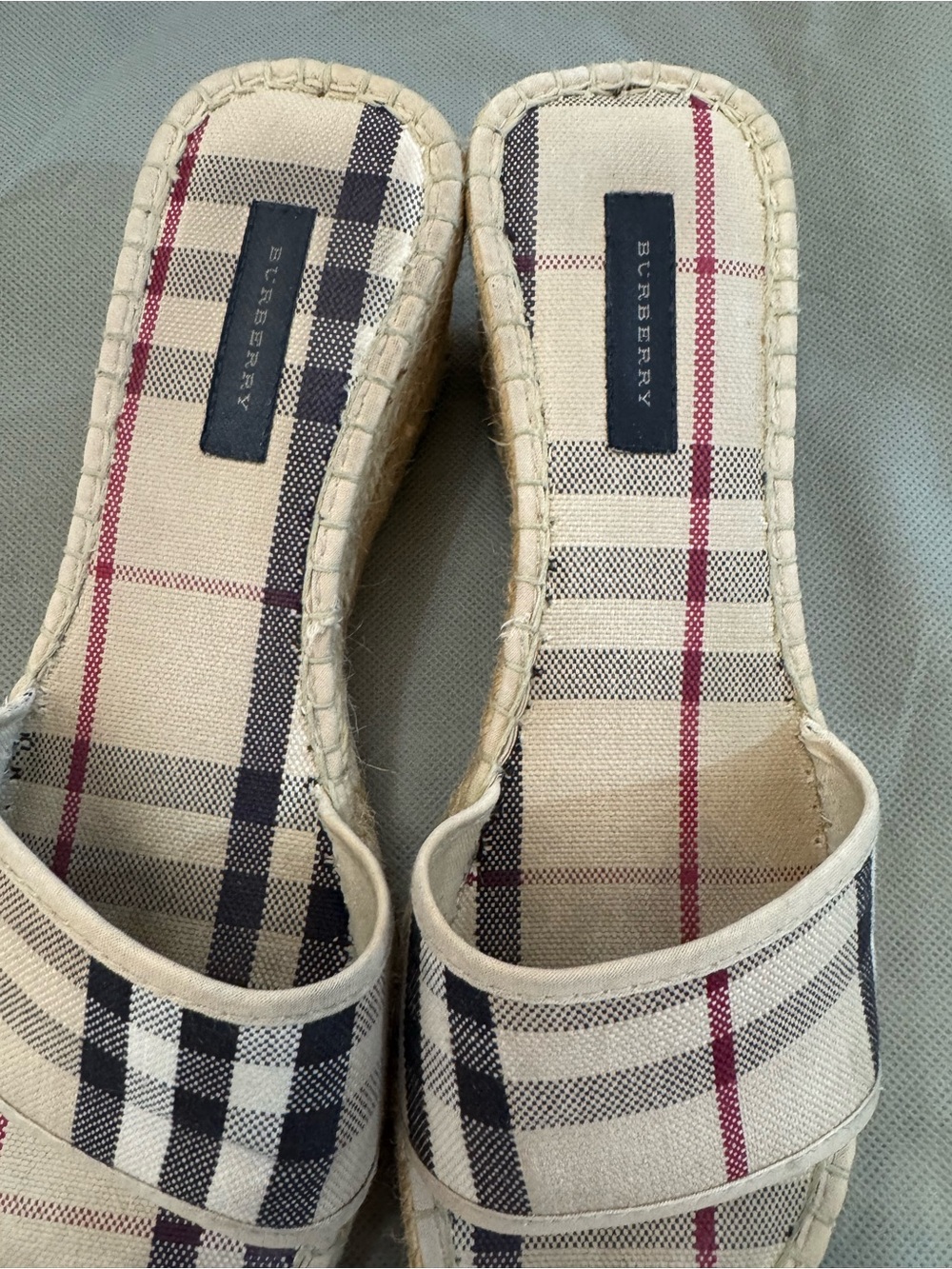 Burberry Plaid Espadrille Sandals - Picture 3 of 9